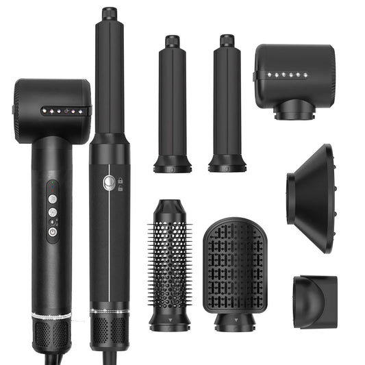 7 in 1 Airwrap Hair Styler Multi Functional Curling and Straightening Tool