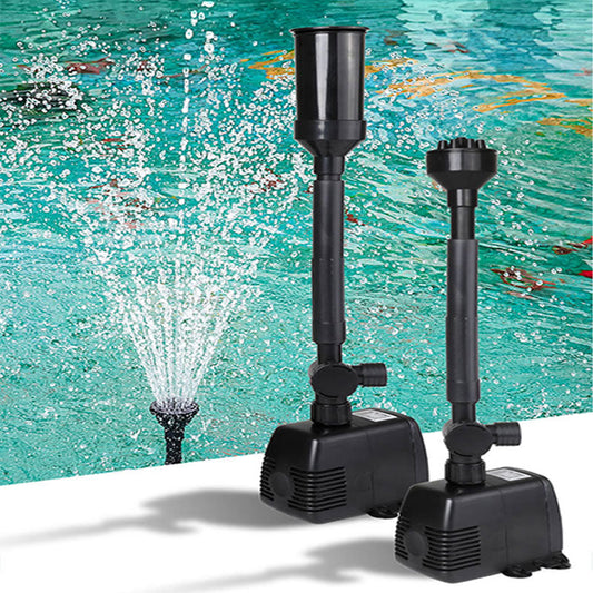 AquaFountain Outdoor Water Fountain Pump Adjustable Flow with Nozzles and Filter