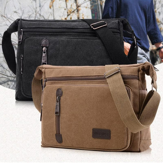 ClassicLine Canvas Messenger Shoulder Bag Timeless Everyday Crossbody