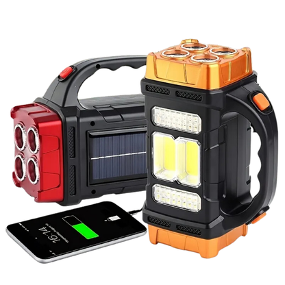 Classirex – 4-in-1 Emergency Flashlight with Solar Charging and Power Bank