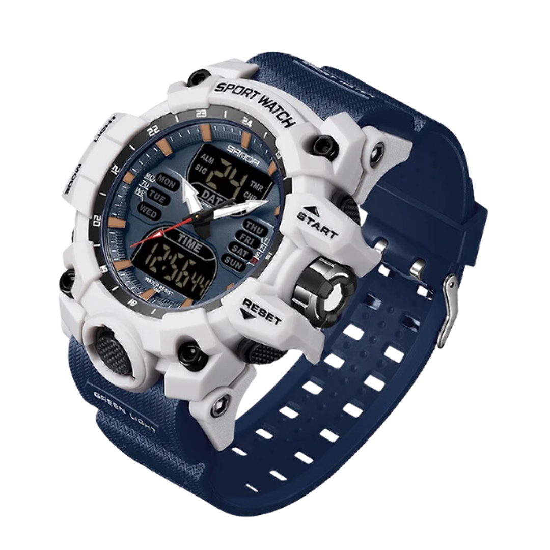 Men's Shock-Resistant Digital Outdoor Watch with LED Display and ...