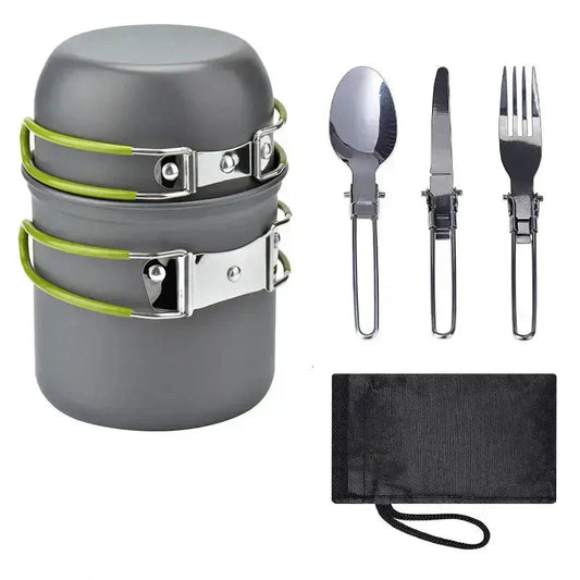 Classirex – Portable Camping Cookware Set with Foldable Cutlery
