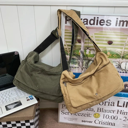 CrossStream Canvas Messenger Sling Bag Stylish Shoulder Bag for Everyday Use