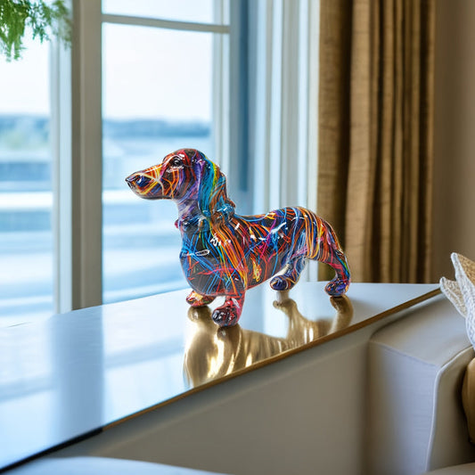 Dachshund Delight Colourful Dog Ornament