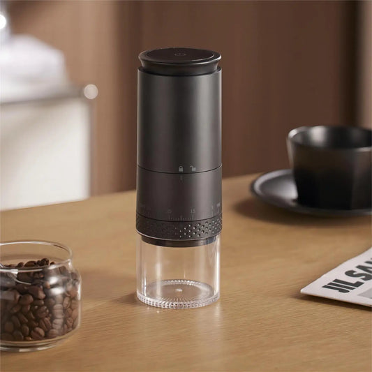 Electric Coffee Grinder with Adjustable Burr and USB Rechargeable Design