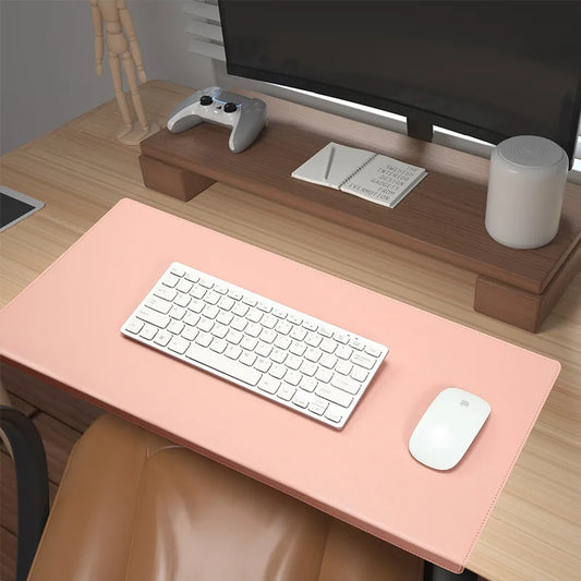 Ergonomic PU Leather Desk Mat with Wrist Support