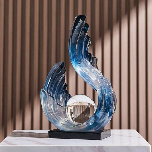 Ethereal Flow Glass Ornament with Elegant Design for Modern Home Decor Styling