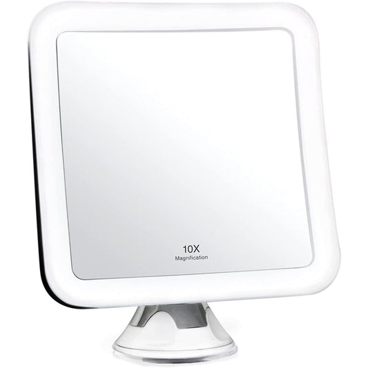 GlowView 10X LED Magnifying Mirror – Portable Makeup Mirror with Suction Mount