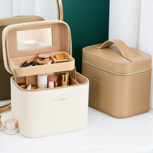 Large Makeup and Skincare Travel Bag with Organized Compartments