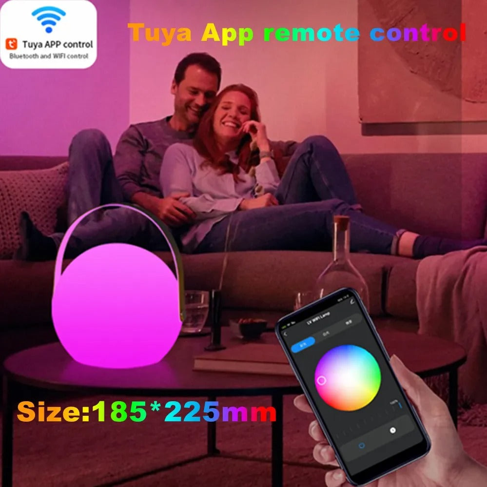 LuminaFusion Cordless Table Lamp with Remote and Waterproof Design