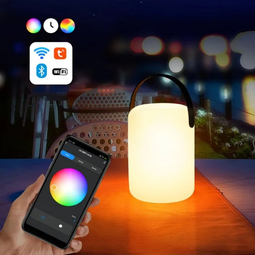 LuminaFusion Cordless Table Lamp with Remote and Waterproof Design