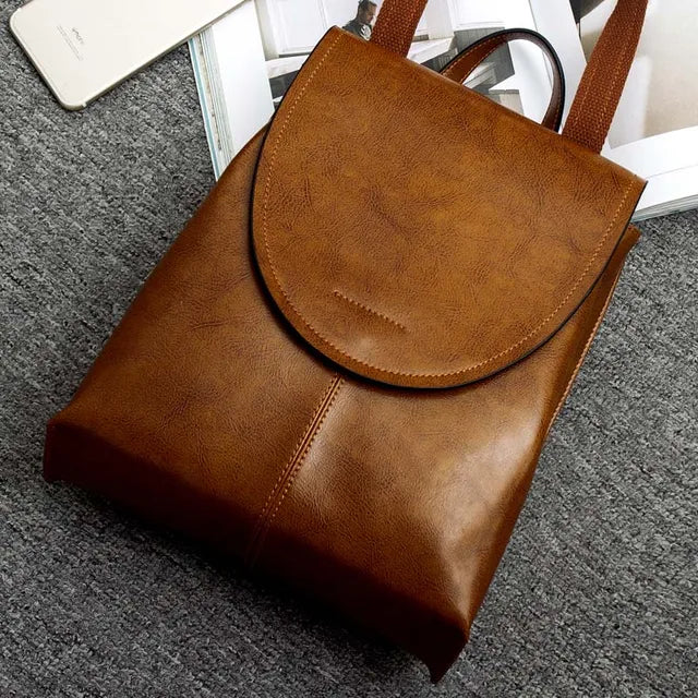 LuxeCarry Leather Backpack Stylish Womens Travel and Everyday Bag