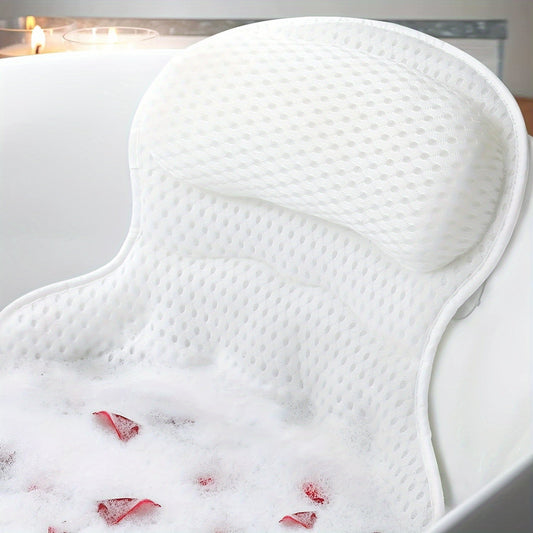 LuxieSpa 4D Bath Pillow Neck and Back Support Cushion