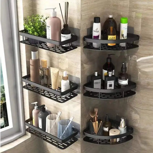 No-Drill Shower Corner Shelf for Bathroom Storage and Organization