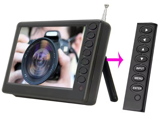 Portable 9 Inch Mini LED TV – Rechargeable Battery Widescreen Television