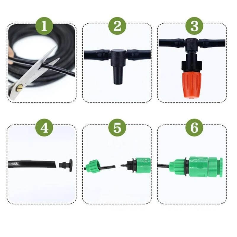 Pro Sprinkler Set Garden Irrigation System with Adjustable Nozzles