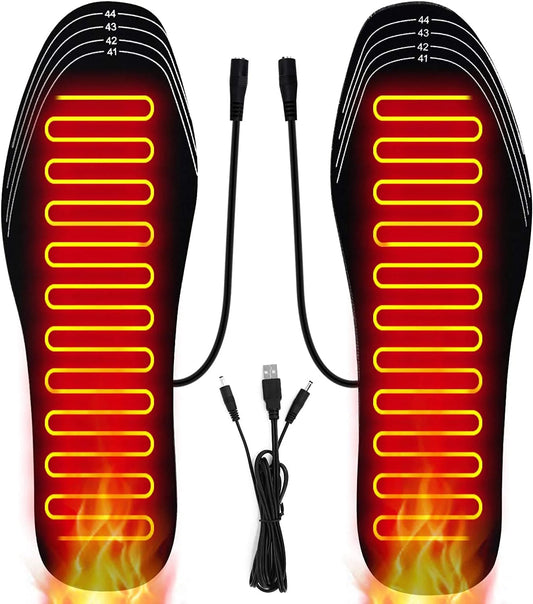 Rechargeable Heated Insoles Adjustable Warmth Comfort Fit