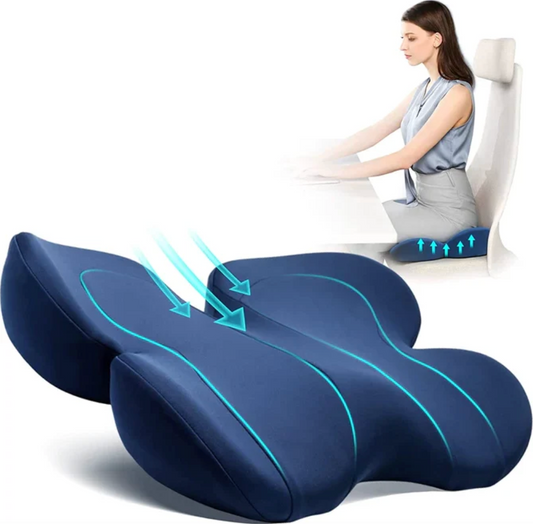 OrthoSeat Memory Foam Seat Cushion for Coccyx Sciatica and Lower Back Support