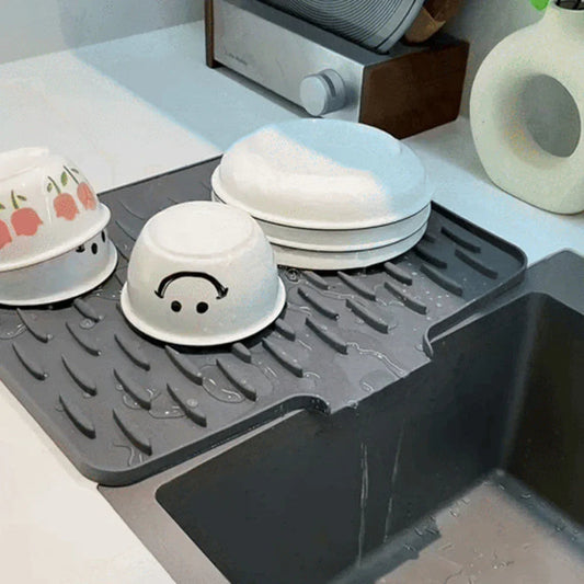 Silicool Silicone Drying Mat Water Draining Heat Resistant Kitchen Mat