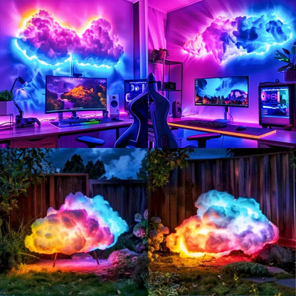 Smart LED Cloud Light RGB Music Sync Lamp with App and Remote Control