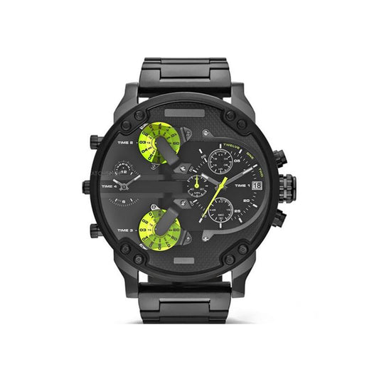 Stainless Steel Chronograph Quartz Watch Elegant Men’s Luxury Timepiece