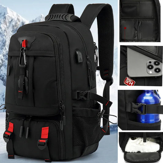 Tech Trek Pro 50L to 80L Backpack with USB Charging Port and Laptop Storage