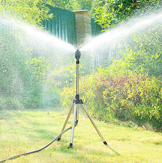 TurboSpray 360 Adjustable Garden Sprinkler Stainless Steel Rotating Lawn Watering System