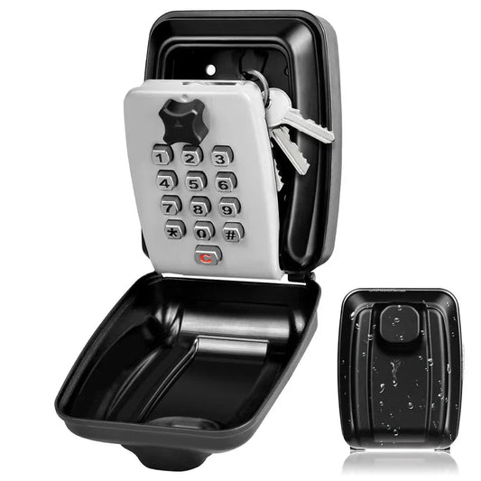 Waterproof Wall Mounted Key Safe Box with Combination Lock for Secure Outdoor Key Storage