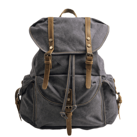 WessPack Military Canvas Backpack Rugged Travel Rucksack