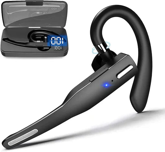 Wireless Bluetooth Headset with Dual Microphone Noise Cancelling and Long Battery Life