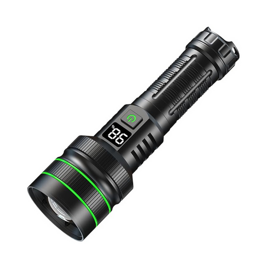 Zoomable Rechargeable LED Flashlight with Long Range Beam